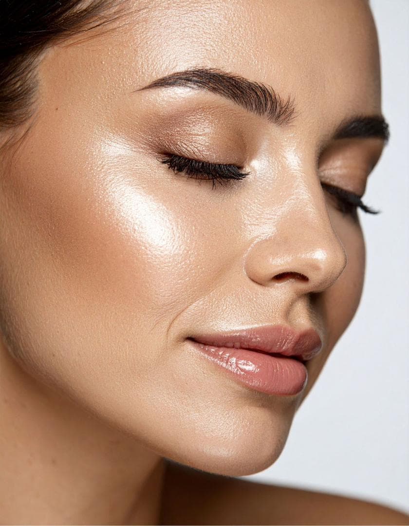 Radiant close-up beauty portrait